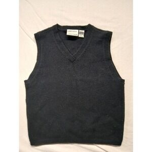 Wool Vest Top Layering Womens Small Black Capsule Wardrobe Sustainable V Neck